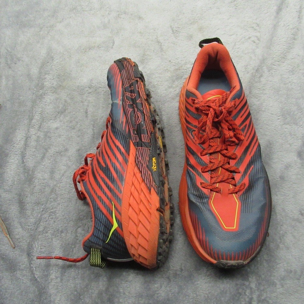 Hoka Men Shoes 10 Navy Blue Speedgoat 4 Trail Running Run Active Lightweight